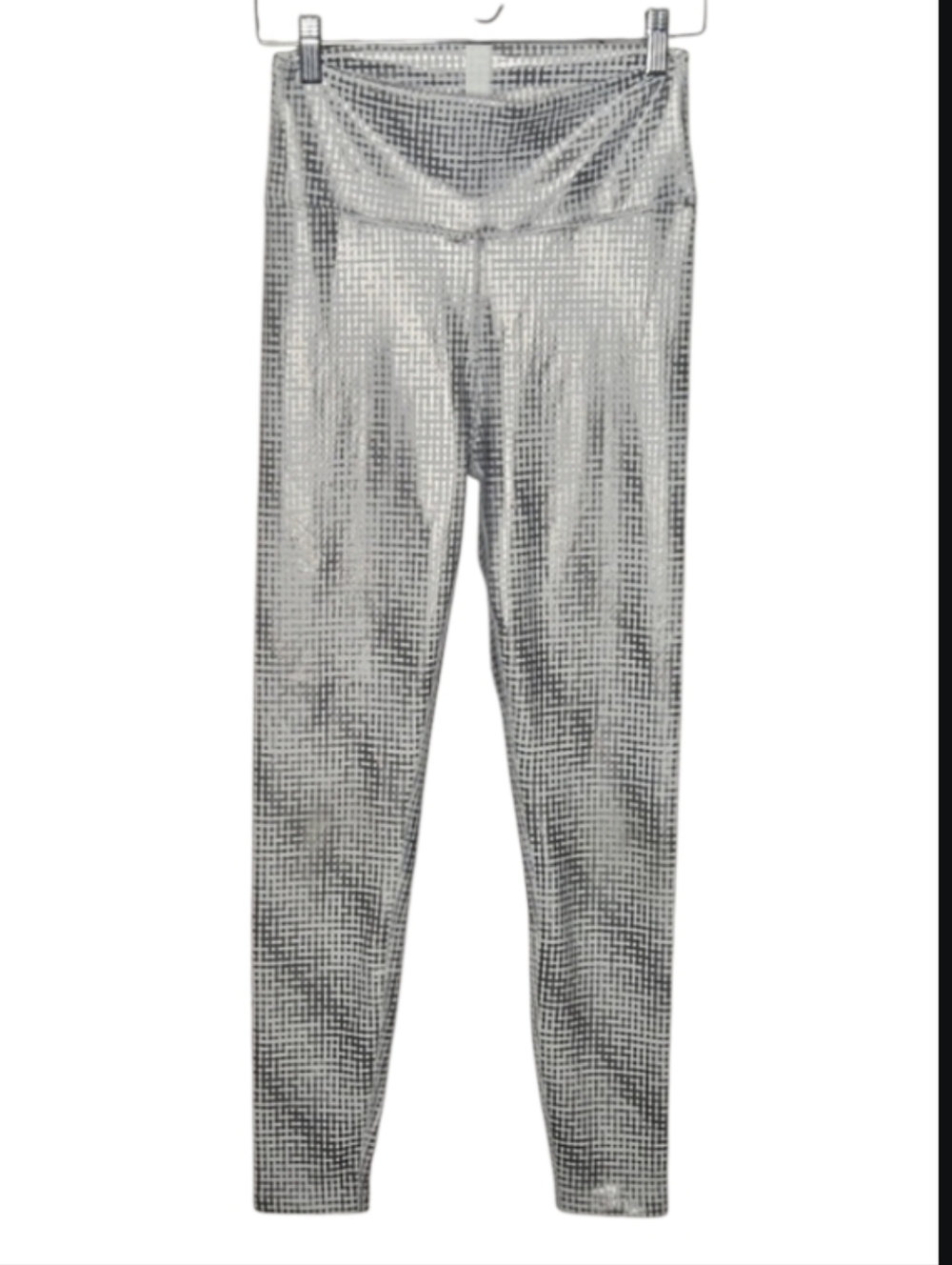 Peloton Show Up Silver Foil Printed Athletic Leggings